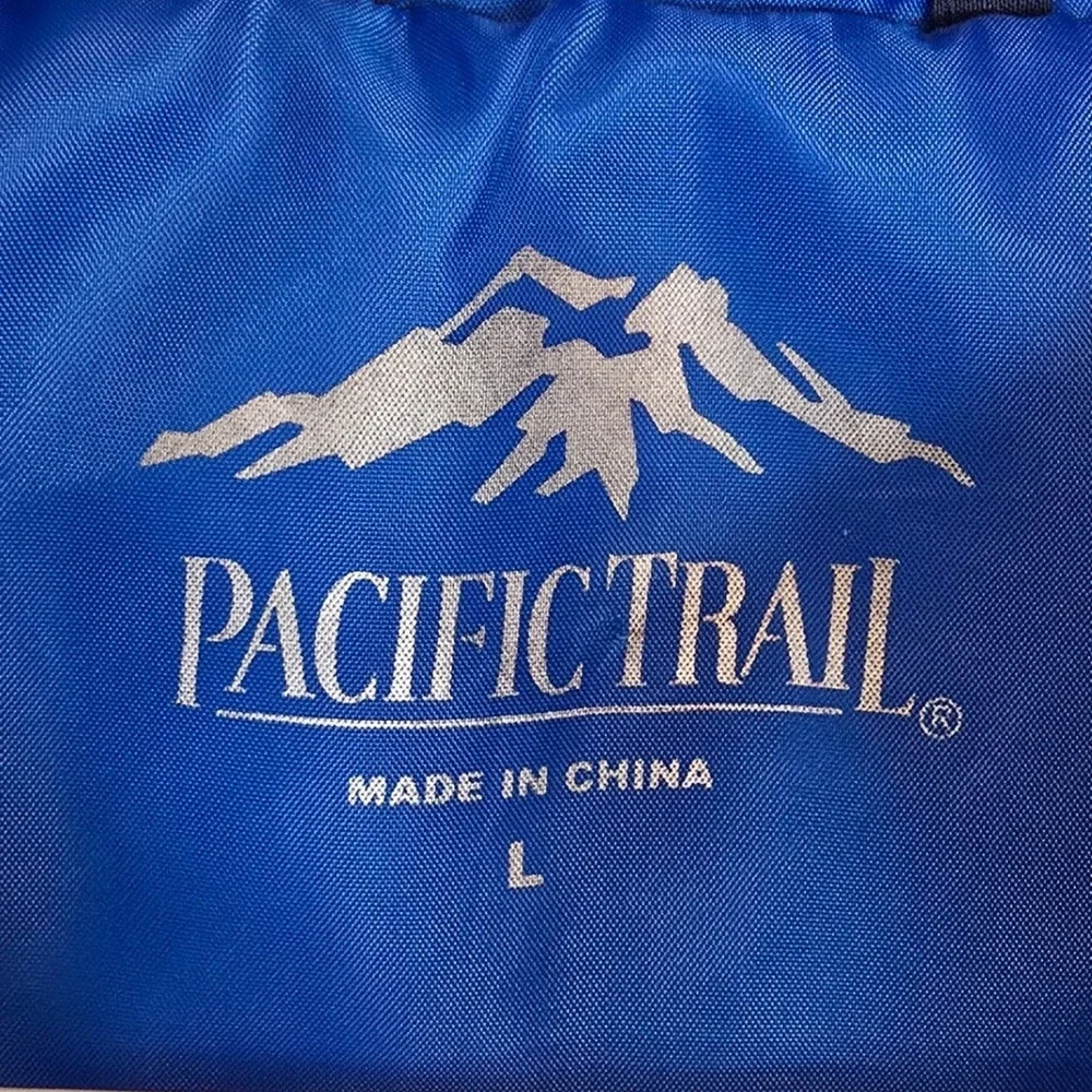 PACIFIC TRAIL Mens Puffer Vest Navy Blue Sz Large Lightweight Insulated Outdoors